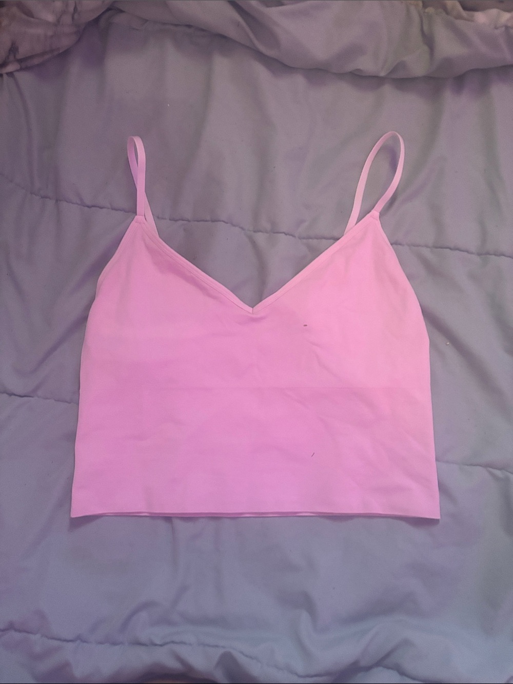 Armani Exchange Pink Cropped Tank Top